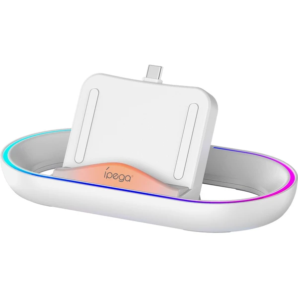 iPega P5P02 Charger Dock s RGB pre Playstation Portal biely - Nabíjačky - Obrázok VCX3000P01