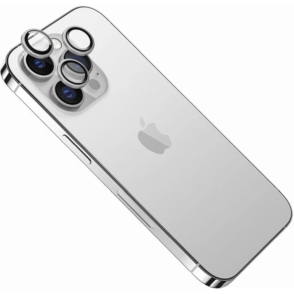 FIXED Camera Glass ochranné sklá Apple iPhone 15 Pro/15 Pro Max strieborná - Ochranné fólie a sklo - Hlavný obrázok