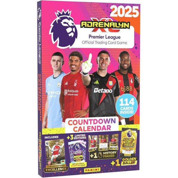 Adventný kalendár Panini Premier League 2024/2025 Adrenalyn