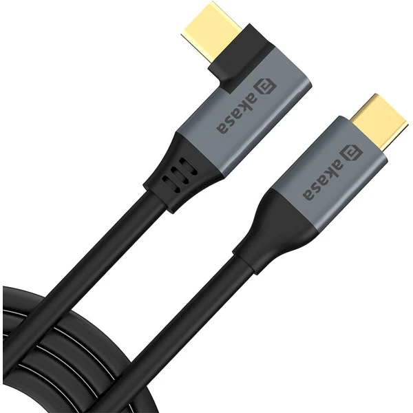 Akasa USB-C/USB-C napájací kábel 100W 1m čierny - Káble a redukcie - Obrázok VDHK000K01
