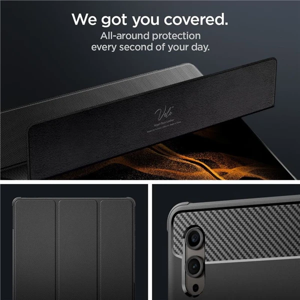 Spigen Rugged Armor Pro kryt Samsung Galaxy Tab S10 Ultra/S9 Ultra/S8 Ultra čierny - Puzdra - Obrázok VEN5000701