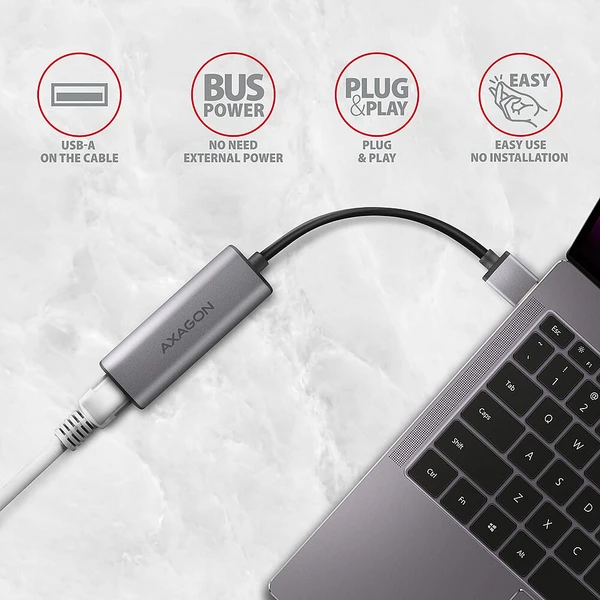AXAGON ADE-25R USB-A 2.5 gigabit adaptér - Sieťové karty - Obrázok VES6000701