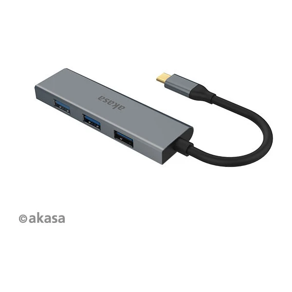 Akasa húb USB Type-C, 4x USB 3.0, 18cm - USB huby - Obrázok VF6X600301