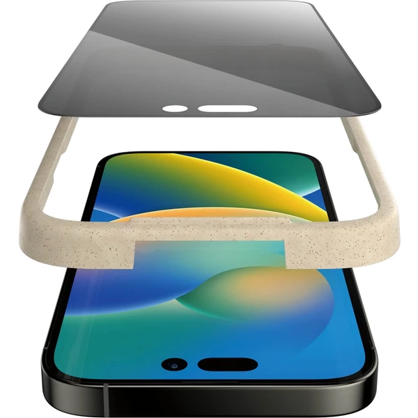 PanzerGlass™ Ultra-Wide Fit Privacy iPhone 14 Pro s inštalačným rámčekom - Ochranné fólie a sklo - Obrázok VFKG100501