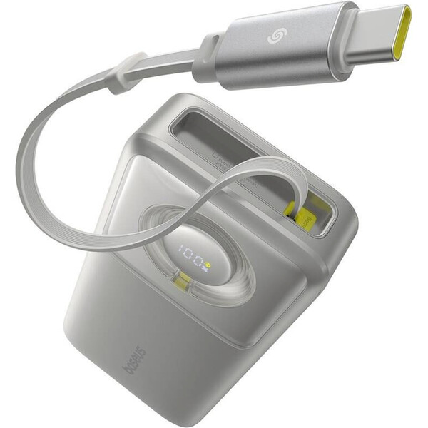 E-shop Baseus Powerbanka Free2Pull 20000mAh 65W s káblom USB-C sivá