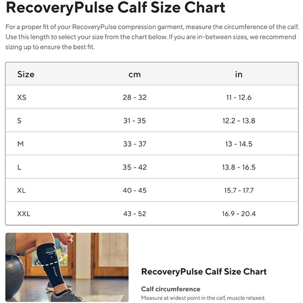 Therabody RecoveryPulse návlek na lýtko (XS) - Masážny prístroj - Obrázok VG76G00101