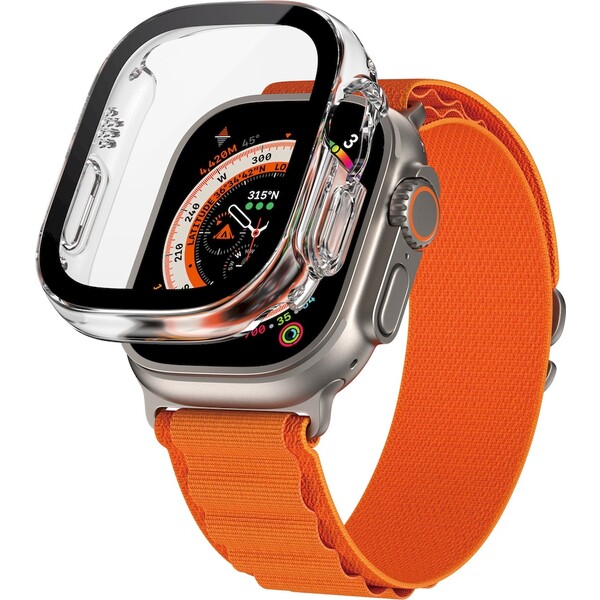 PanzerGlass Apple Watch Ultra 3/2/1 ochranný kryt s D3O - číry rámček