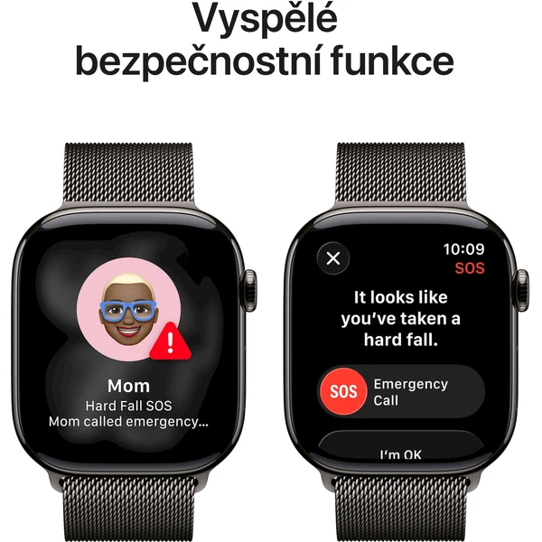 Apple Watch Series 11 Cellular (42mm) Bridlicovo šedý titán s bridlicovo šedým milánskym ťahom - Inteligentné hodinky - Obrázok VGQH000K01
