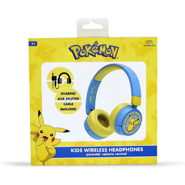 OTL bezdrôtové slúchadlá detské s motívom Pikachu modrá/žltá - Slúchadlá - Obrázok VGTM100501