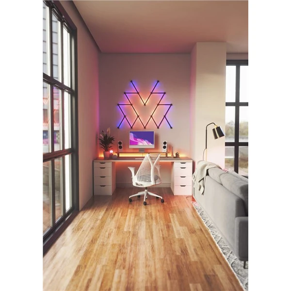 Nanoleaf Lines Skin 9 kusov čierna - Inteligentné osvetlenie - Obrázok VHURF00101