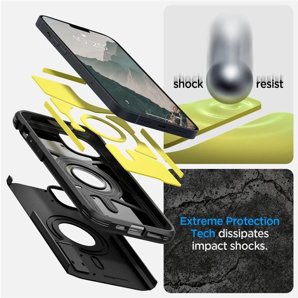 Spigen Tough Armor Mag kryt iPhone 14 čierny - Puzdra - Obrázok VI2H300401