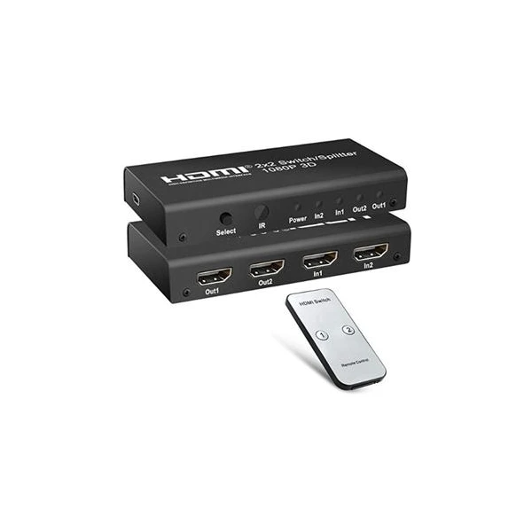 PremiumCord HDMI switch 2:2, 4K@60Hz, 1080p s diaľkovým ovládačom - Ostatné - Hlavný obrázok