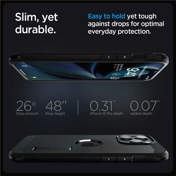 Spigen Tough Armor MagFit kryt iPhone 15 Pro Max čierny - Puzdra - Obrázok VJ09000601