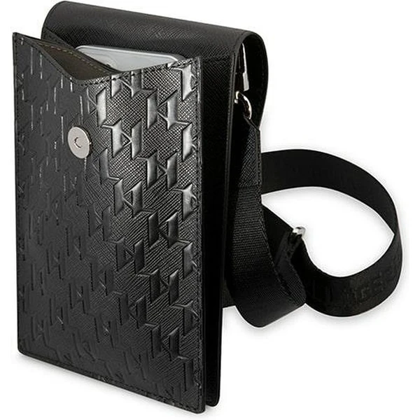 Karl Lagerfeld Monogram Peňaženka Taška puzdro čierne - Popruhy a crossbody - Obrázok VJIL300401