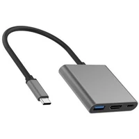 PremiumCord Adaptér USB-C na HDMI + USB3.0 + PD, rozlíšenie 4K a FULL HD 1080p - Dokovacie stanice