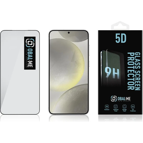 Obal:Me 5D Tvrdené Sklo pre Samsung Galaxy S24/S25 čierne - Ochranné fólie a sklo - Obrázok VK92000N01