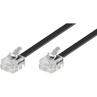 PremiumCord RJ11/RJ11 telefónny kábel 3m čierny - Káble a redukcie