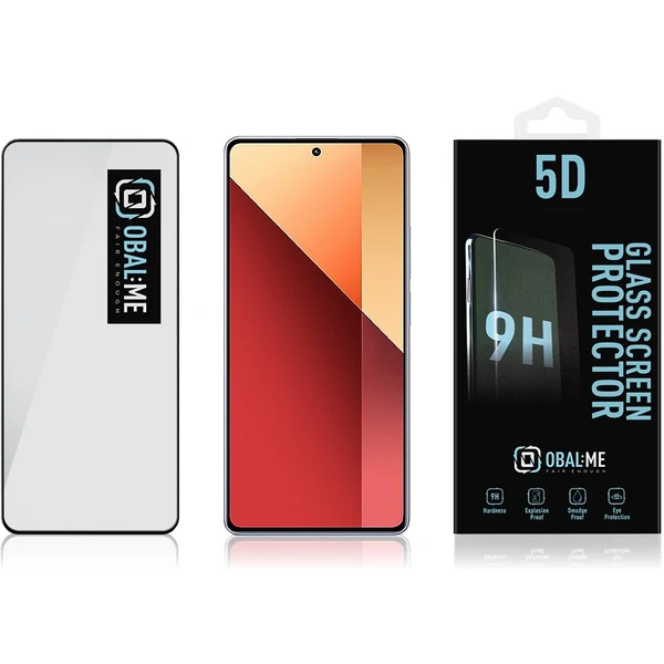 OBAL:ME 5D Tvrdené Sklo pre Xiaomi Redmi Note 13 Pre 4G/5G čierne - Ochranné fólie a sklo - Obrázok VKX3000P01