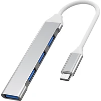 PremiumCord 4v1 USB-C Hub strieborný - USB huby