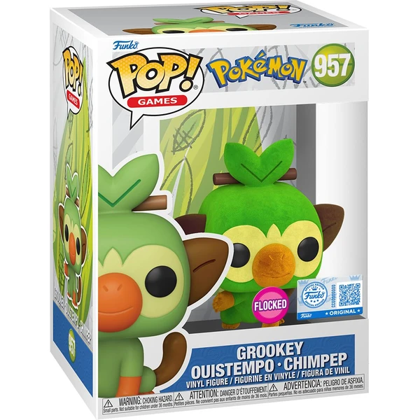 Funko POP! #957 Games: Pokémon - Grookey (Flocked) (Special) - Funko POP! - Obrázok VL7H000K01