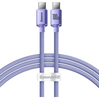 Baseus CAJY000605 Crystal Shine Series Dátový Kábel USB-C - USB-C 100W 1,2m Purple - Káble