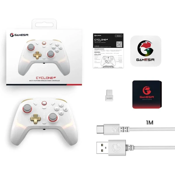 GameSir Cyclone 2 multiplatformný herný ovládač biely (PC/NSW/NSW2/mobile) - Herné ovládače - Obrázok VMUD000K01