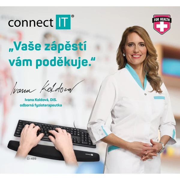 CONNECT IT FOR HEALTH zápästná opierka pred klávesnicu - Opierky - Obrázok VN9O600301