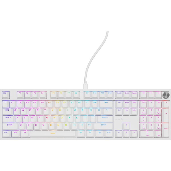 Genesis Thor 404 herná klávesnica Gateron Yellow Pro US biela