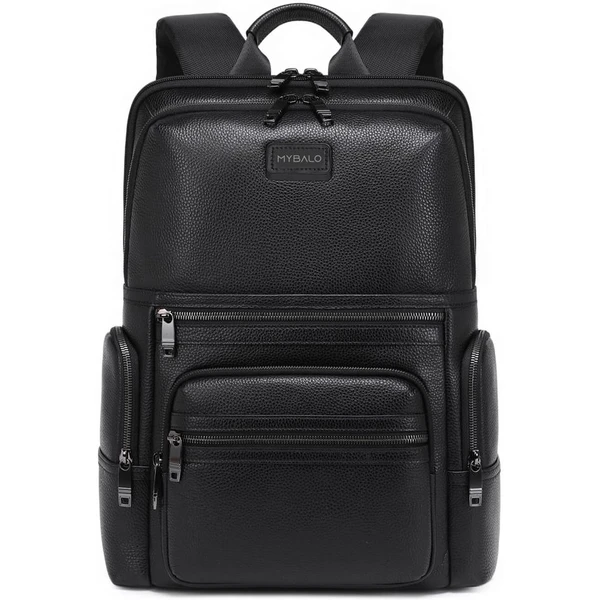 MyBalo Matterhorn kožený business batoh na notebook čierny - Batohy - Hlavný obrázok