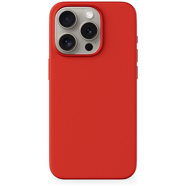 E-shop Epico Mag+ Silicone Case iPhone 15 Pro kompatibilný s MagSafe tmavo červený