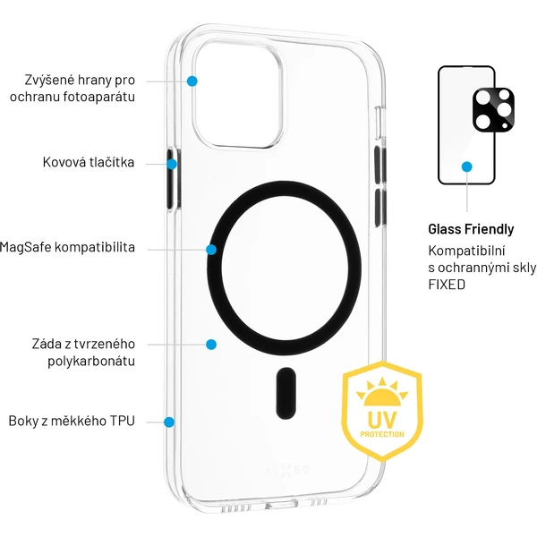 FIXED MagPurity kryt s Magsafe Apple iPhone 13 číry - Puzdra - Obrázok VOQA300401