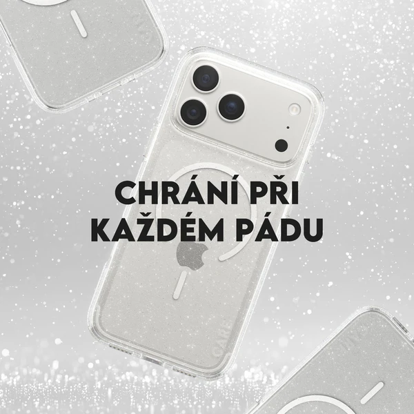 PanzerGlass® CARE Star Lit kryt s MagSafe Apple iPhone 17 Pro Max trblietavý/biely - Puzdra - Obrázok VPDH000K01