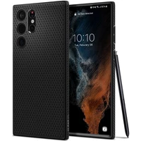 Spigen Liquid Air kryt Samsung Galaxy S22 Ultra čierny - Puzdra