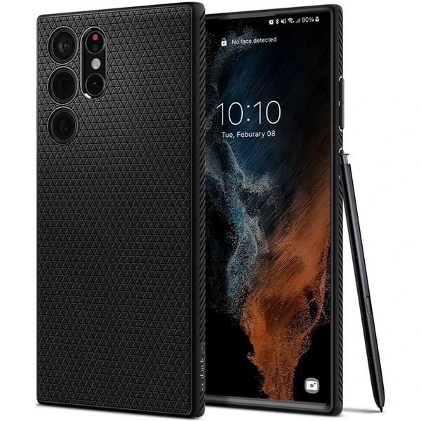 Spigen Liquid Air kryt Samsung Galaxy S22 Ultra čierny - Puzdra - Hlavný obrázok