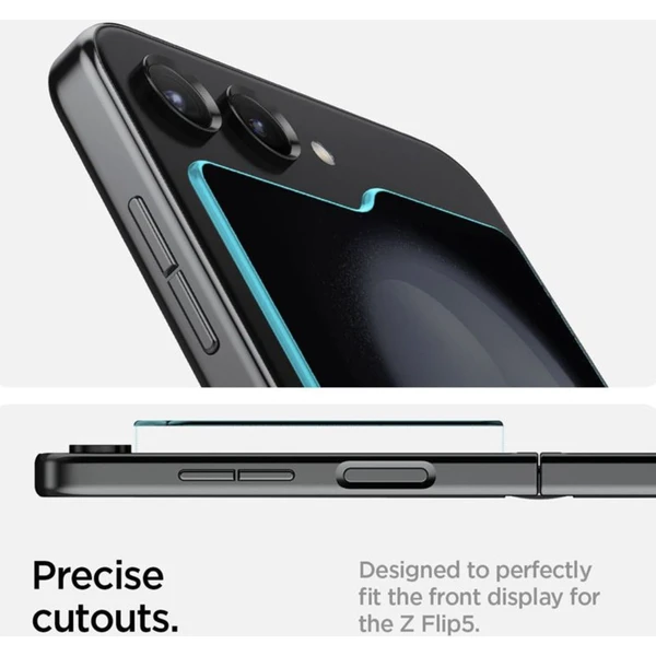Spigen Glass tR EZ Fit Cover 2 Pack tvrdené sklo Samsung Galaxy Z Flip5 - Ochranné fólie a sklo - Obrázok VPJ6G00101