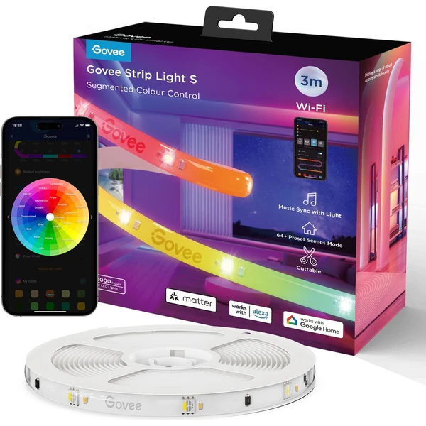Govee WiFi RGBICW Smart PRE LED pásik 3m MATTER - extra odolný - LED pásy - Hlavný obrázok