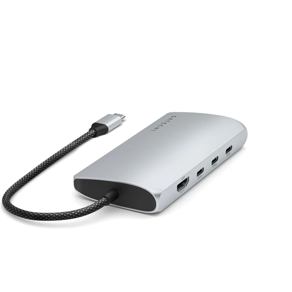 Satechi USB-C viacportový adaptér 8K s Ethernet V3 strieborný - USB huby - Obrázok VPX5000O01