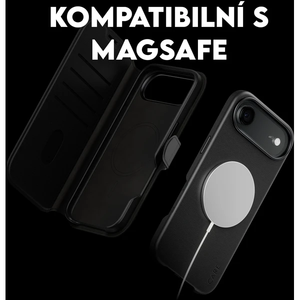 PanzerGlass® CARE Tango 2v1 Wallet púzdro s MagSafe Apple iPhone Air čierne - Puzdra - Obrázok VQDH000K01