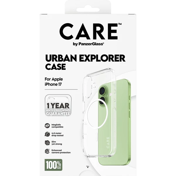 PanzerGlass® CARE Urban kryt s MagSafe Apple iPhone 17 číry/biely - Puzdra - Obrázok VQEH000K01