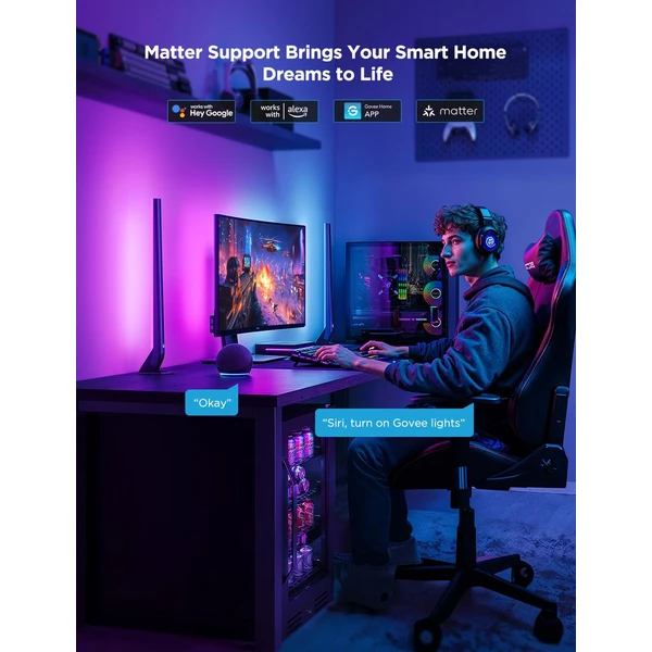 Govee AI Sync Box Kit 2 Smart sada PC osvetlenie 27-34" + LED panely - Inteligentné osvetlenie - Obrázok VU3L000K01