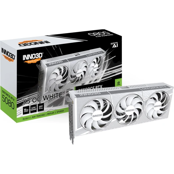 INNO3D NVIDIA GeForce RTX 5080 X3 OC WHITE - Grafické karty - Obrázok VUNH000K01