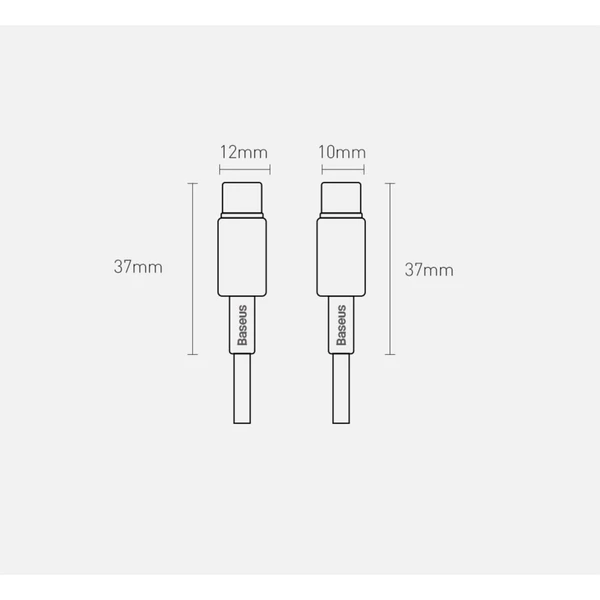 Baseus Tungsten Gold USB-C/USB-C napájací kábel 100W 2m čierny - Káble a redukcie - Obrázok VWKGF00101