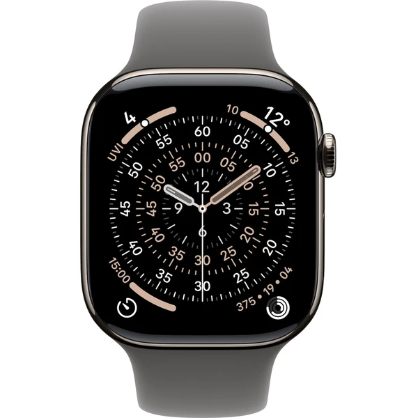 Apple Watch Series 11 Cellular (46mm) Prírodný titán so skalo šedým športovým remienkom M/L - Inteligentné hodinky - Obrázok VWRH000K01