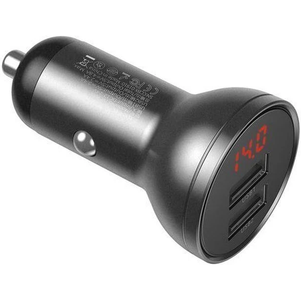 Baseus 24W 2x USB nabíjačka do auta šedá - Nabíjačky - Hlavný obrázok
