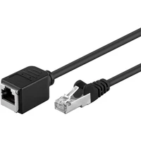 PremiumCord RJ45/RJ45 Cat5e FTP predlžovací patch kábel 0,5m čierny - Káble a redukcie