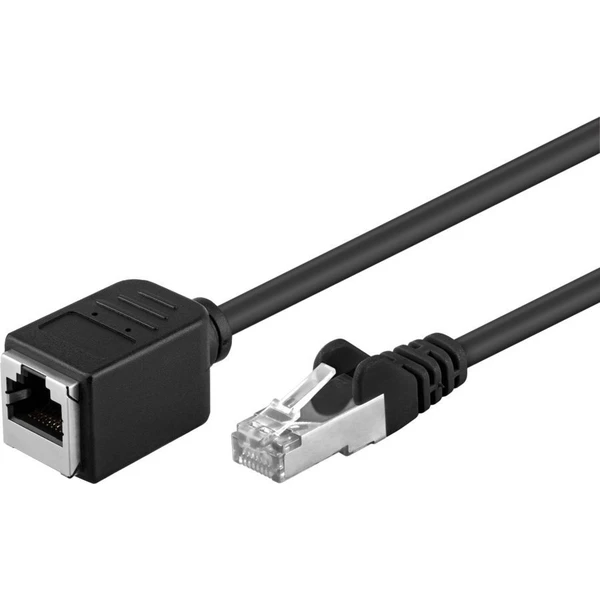PremiumCord RJ45/RJ45 Cat5e FTP predlžovací patch kábel 0,5m čierny - Káble a redukcie - Hlavný obrázok