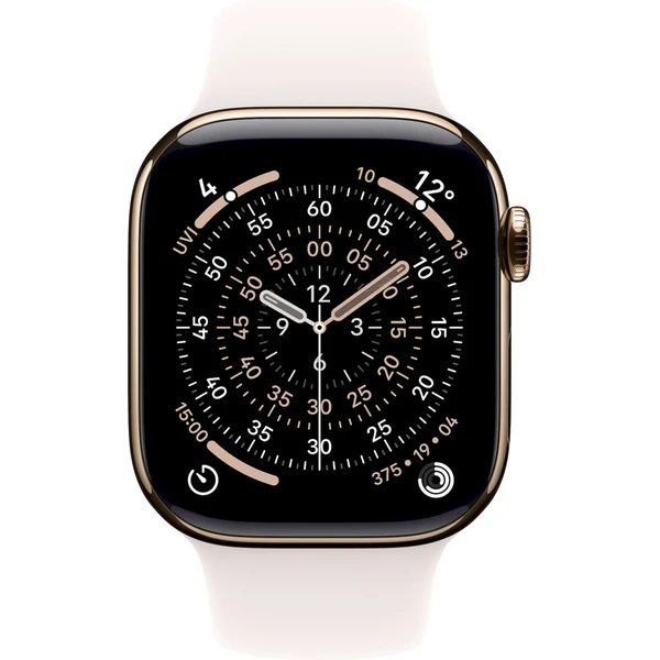 Apple Watch Series 11 Cellular (46mm) Zlatý Titan so svetlo rumeným športovým remienkom S/M - Inteligentné hodinky - Obrázok VYRH000K01