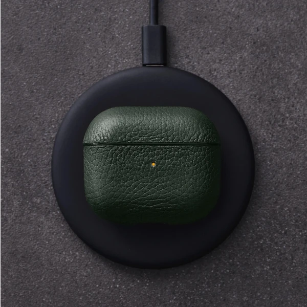 Woolnut kožené púzdro pre AirPods 3. generácie tmavo zelené - Puzdra - Obrázok VZJR100501