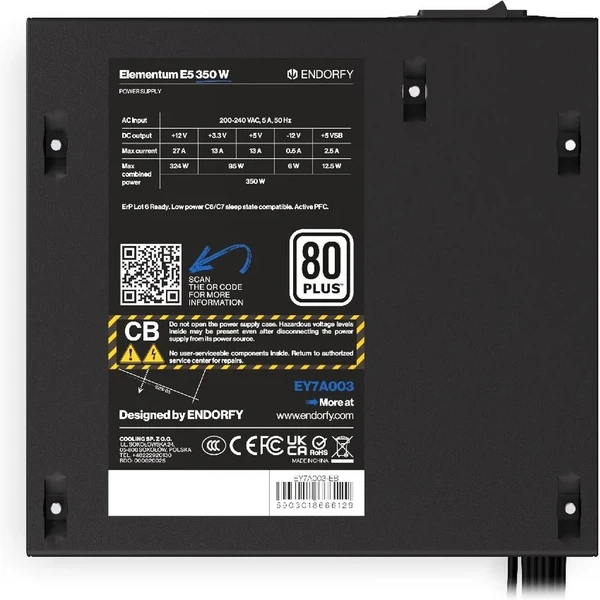 Endorfy Elementum E2 SI 350 W - Zdroje - Obrázok W0P4000P01