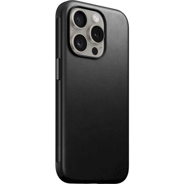 Nomad Modern Leather MagSafe kryt iPhone 15 Pro čierny